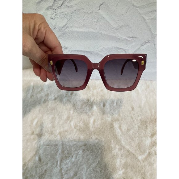 SOJOS Vintage Oversized Square Sunglasses SJ2194 C7 Retro UV400 Protection Purpl - Picture 3 of 8